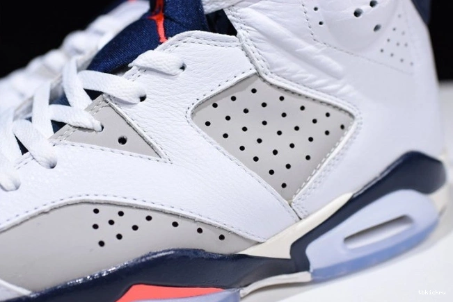 Cheap TBK Retro Infrared Air 23-Neutral 6 White Jordan Tinker 384664-104 Grey-Sail 0714